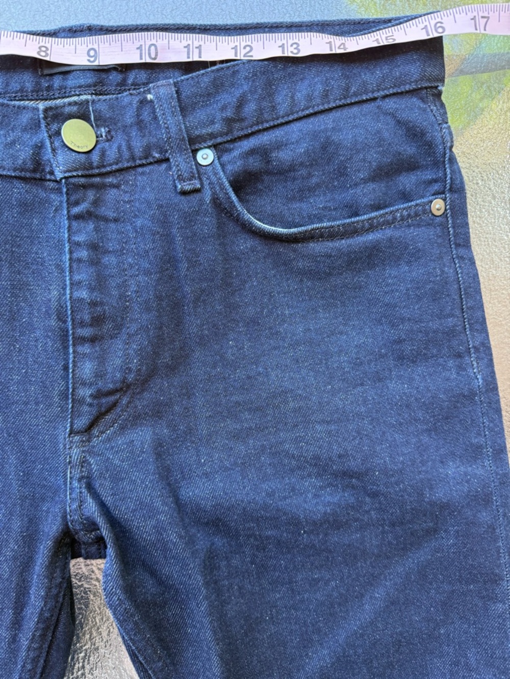 Theory Men’s Skinny Jeans in Dark Blue Denim - Picture 3 of 11